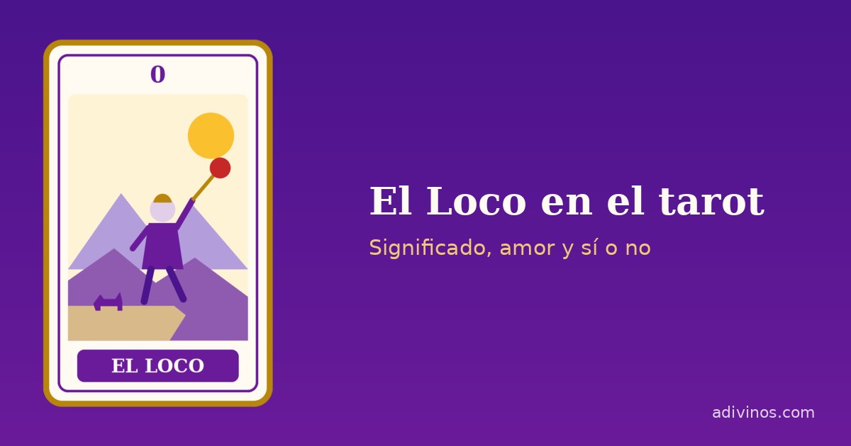 Ilustración de la carta El Loco del tarot, arcano 0