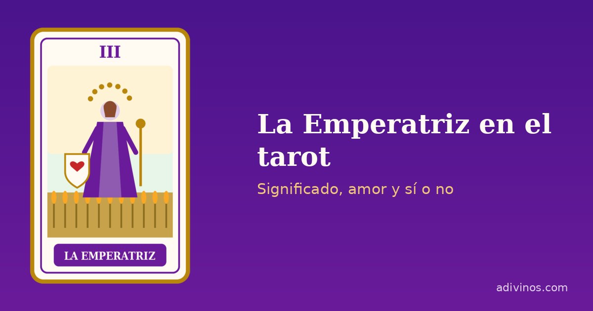 Ilustración de La Emperatriz, arcano III del tarot