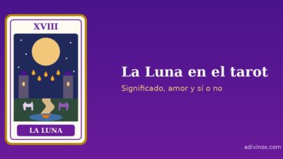 Ilustración de la carta La Luna, arcano XVIII del tarot