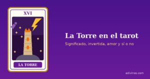 Ilustración de la carta La Torre, arcano XVI del tarot