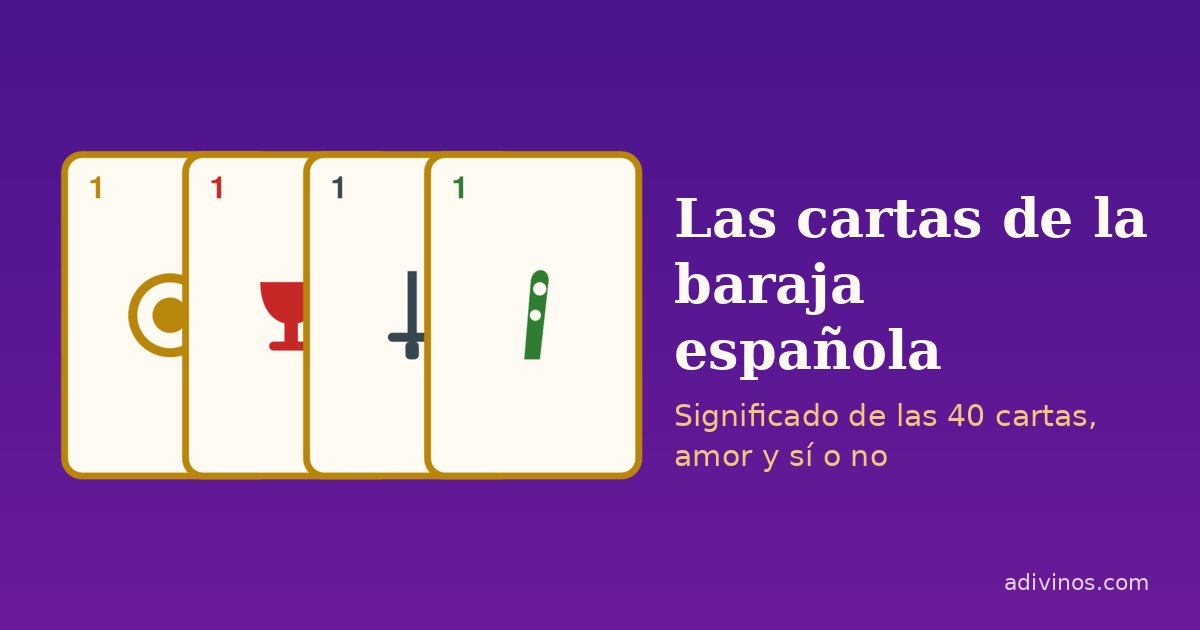 Ases de oros, copas, espadas y bastos de la baraja española